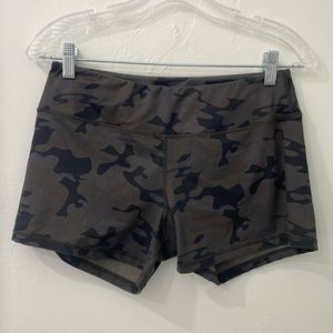 Born primitive camo spandex shorts. Size medium